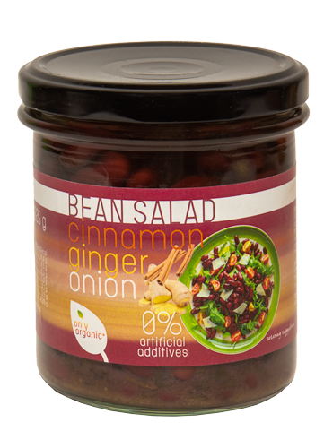Red kidney bean salad with ginger, onion and cinnamon